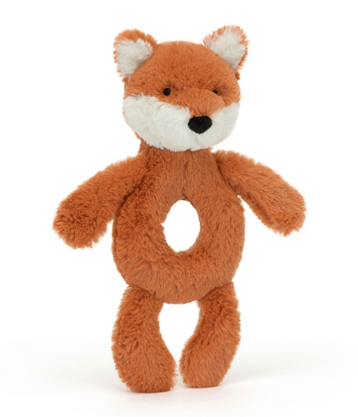 Bashful Fox Cub Ring Rattle