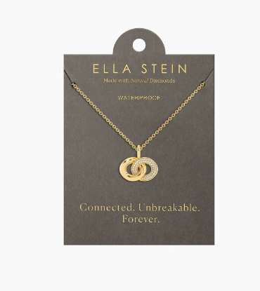 Gold Entwined Discs Pendant Necklace