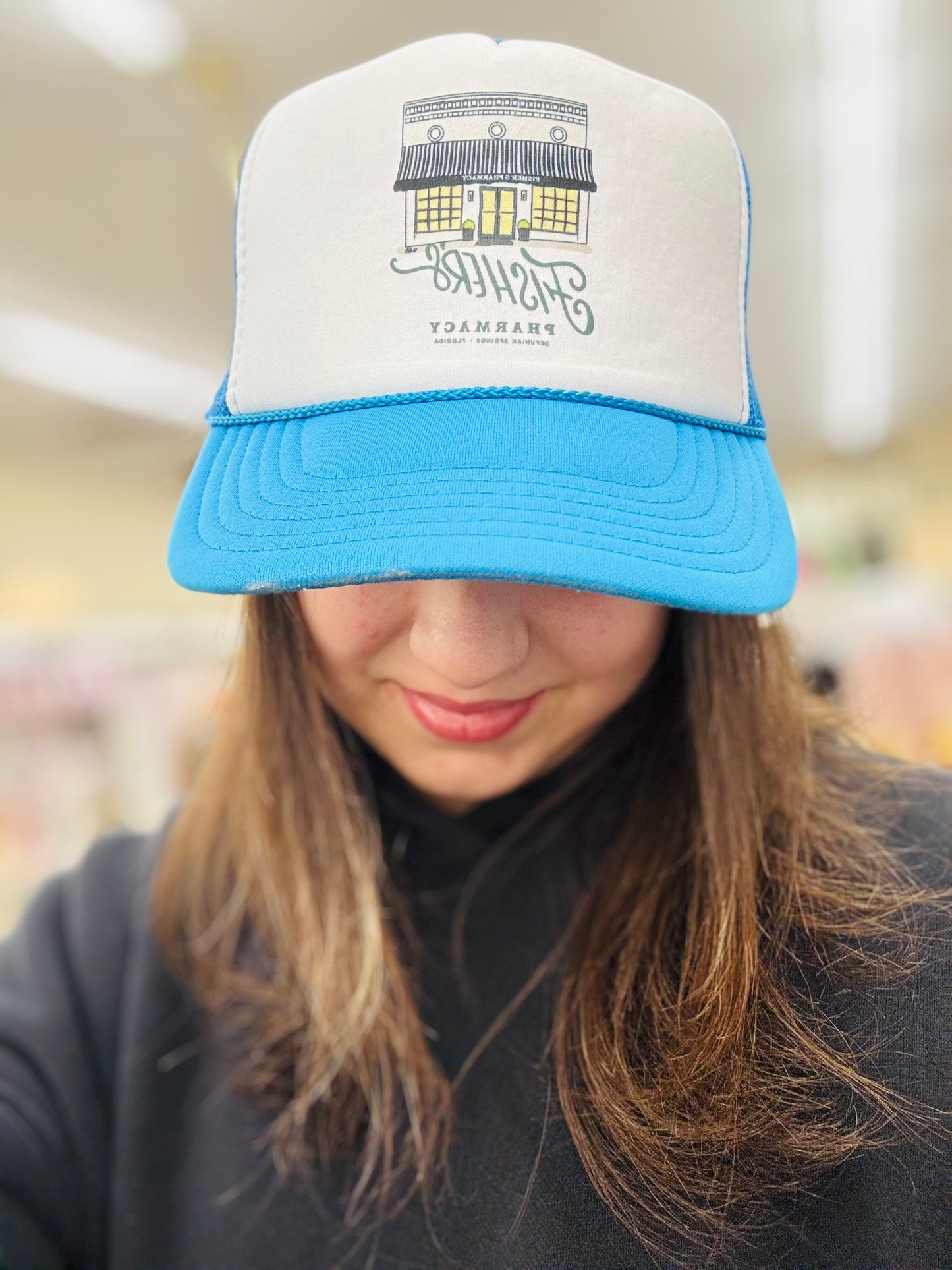 Blue Fisher's Trucker Hat