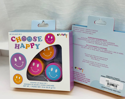 Choose Happy Scented Lip Balm Set