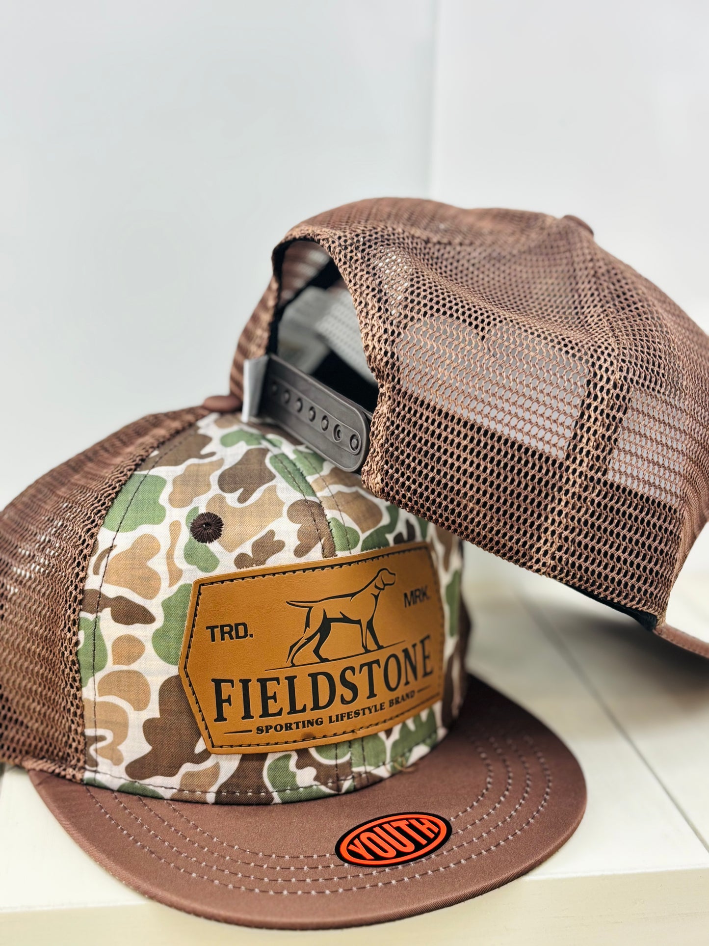 Old School Brown Bill Hat-Youth