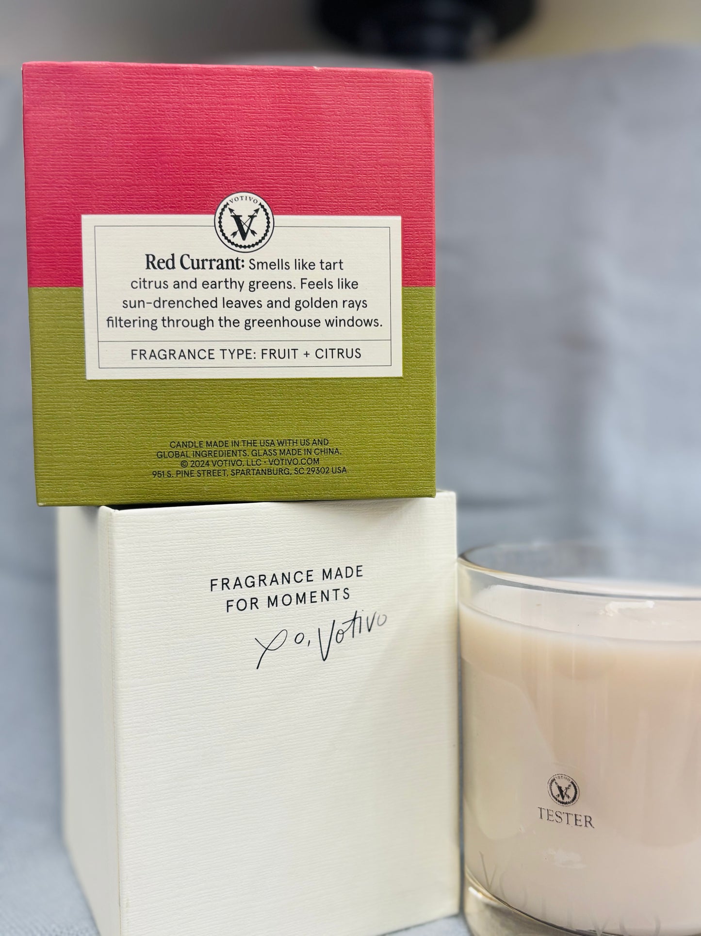 Votivo Red Currant Boxed Candle