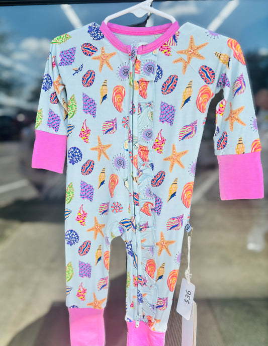 Goosies Zip-Up Seashells PJ's