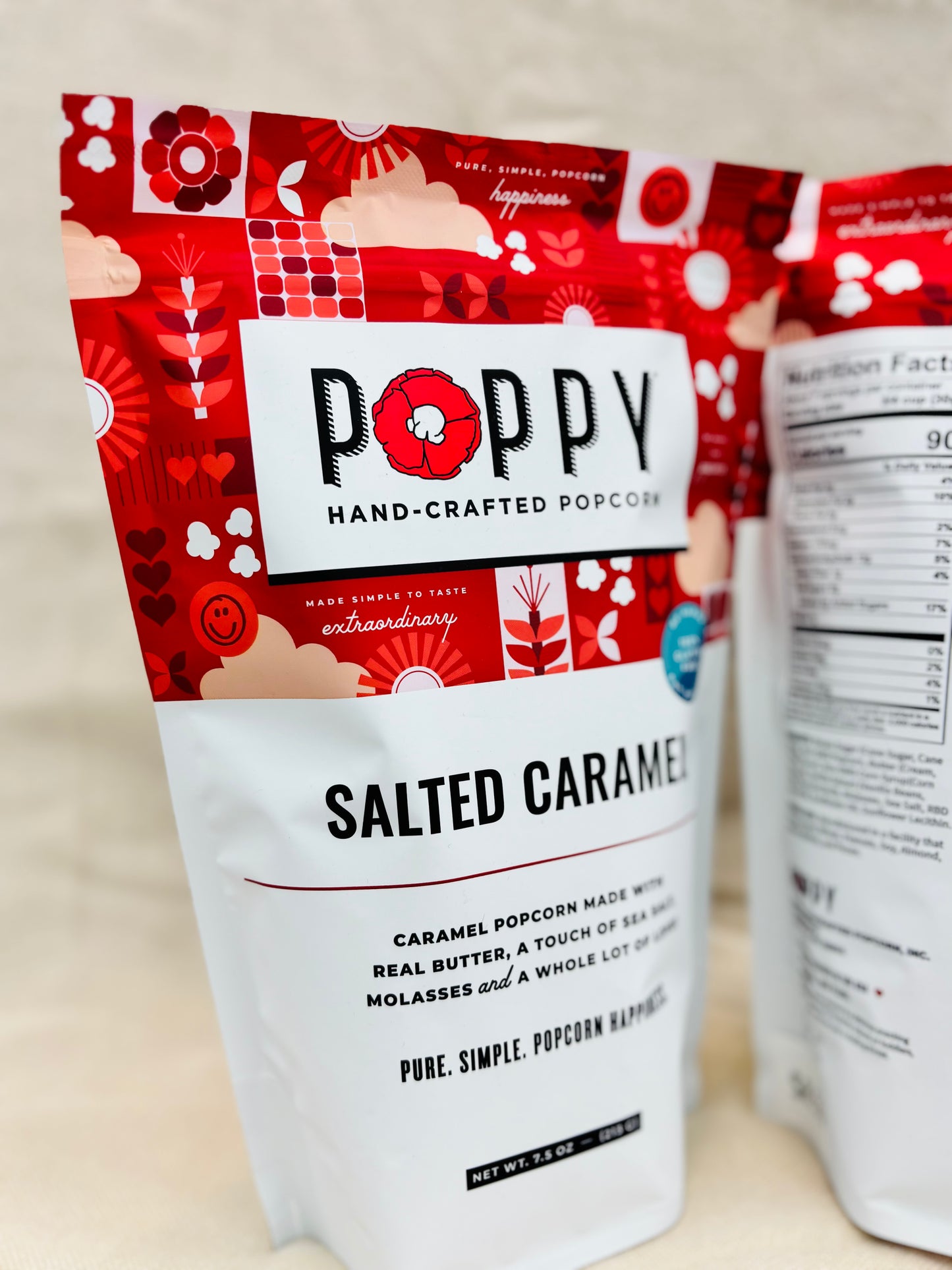 Salted Caramel Poppy Popcorn