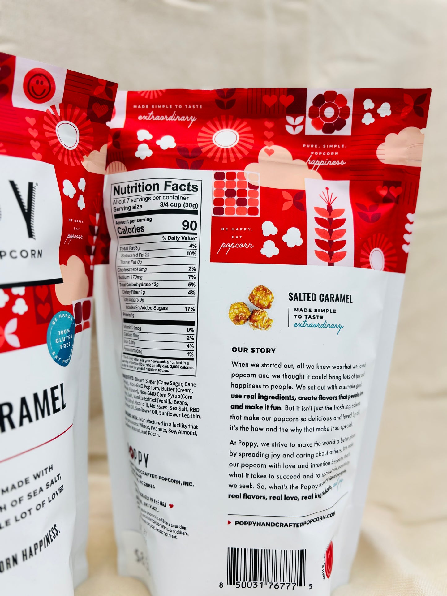 Salted Caramel Poppy Popcorn