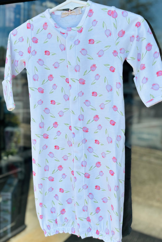 Baby Tulips Pink Printed Gown