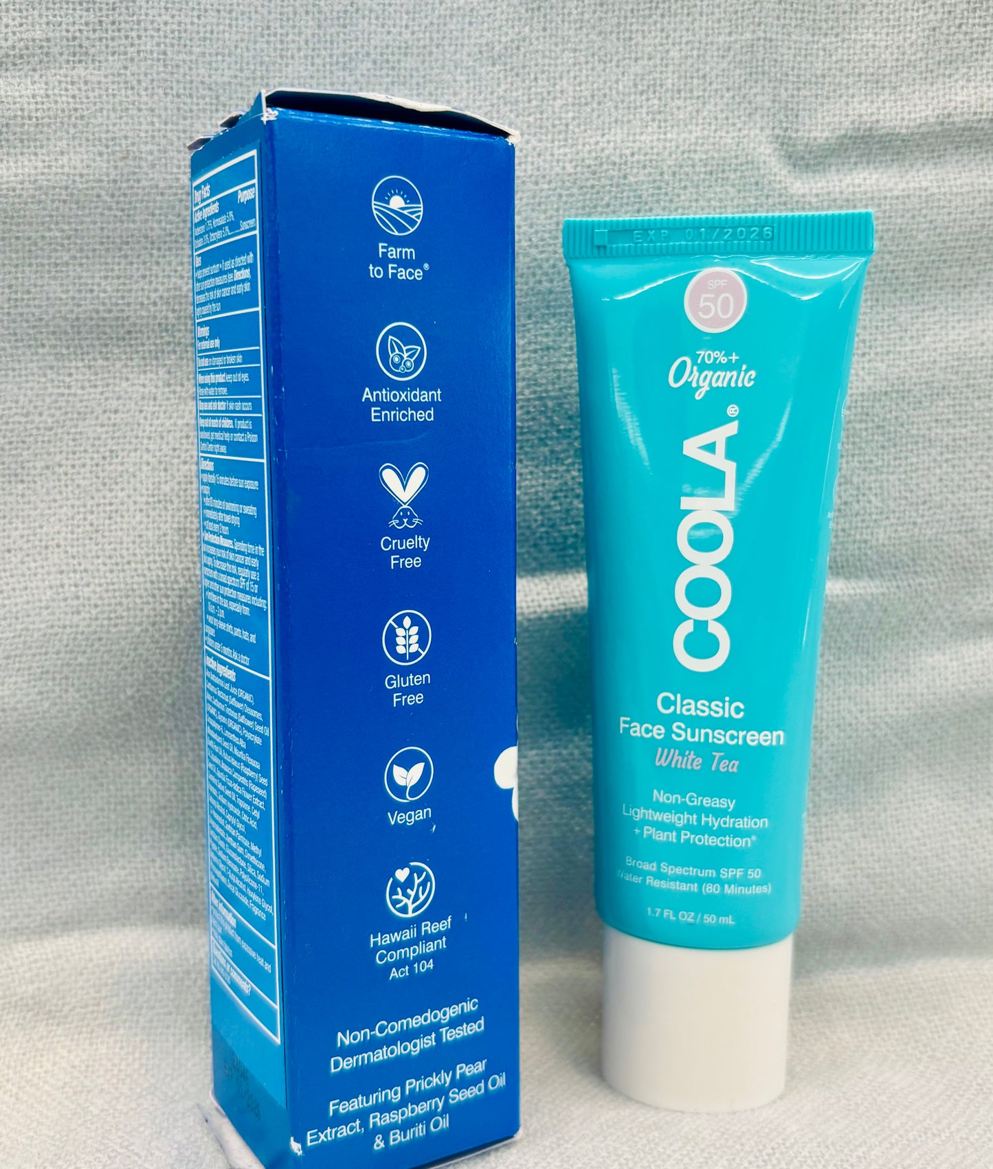 Coola Face Sunscreen White Tea - SPF 50