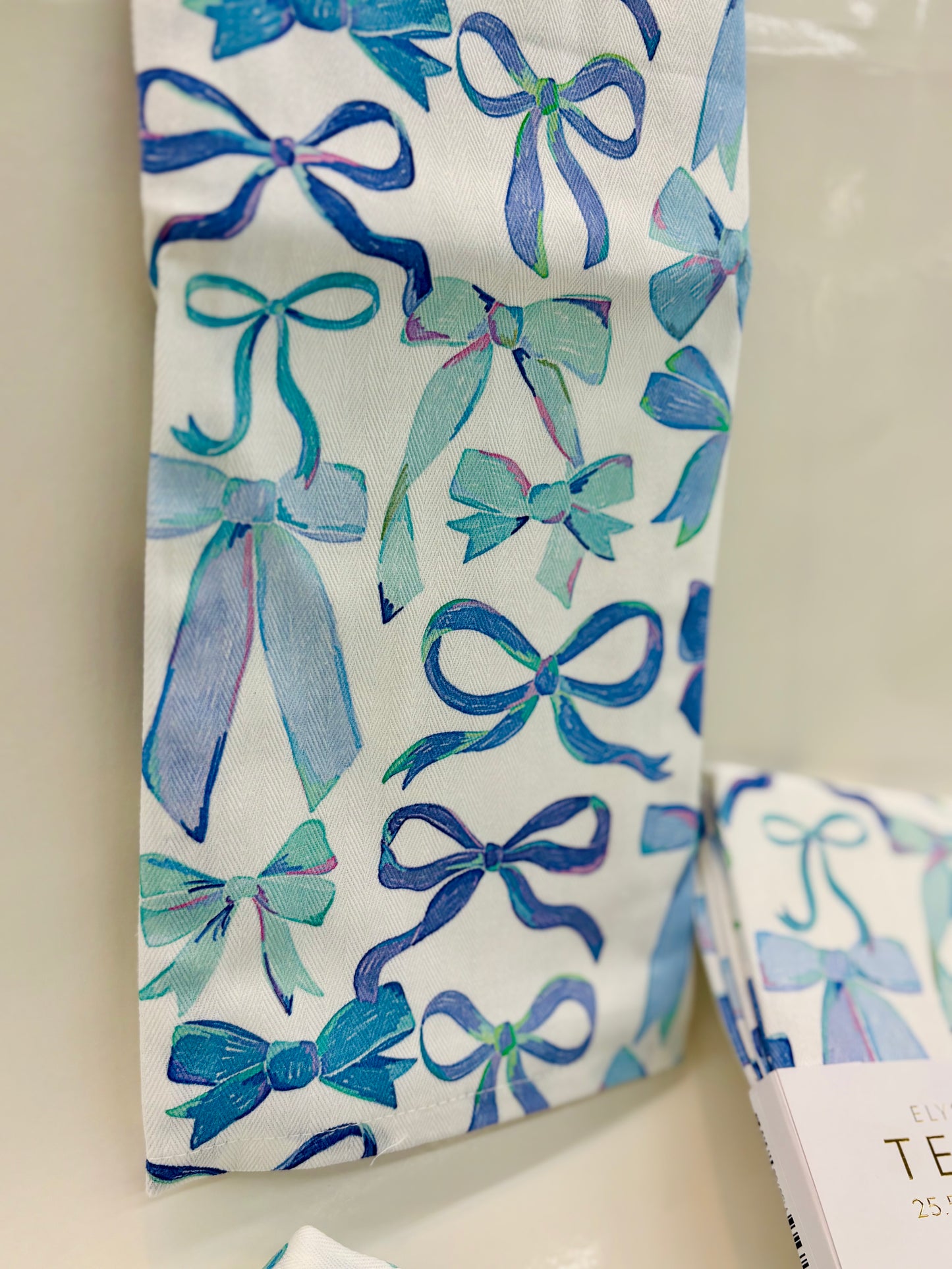 Blue Bow Kitchen Towels- Set of 2