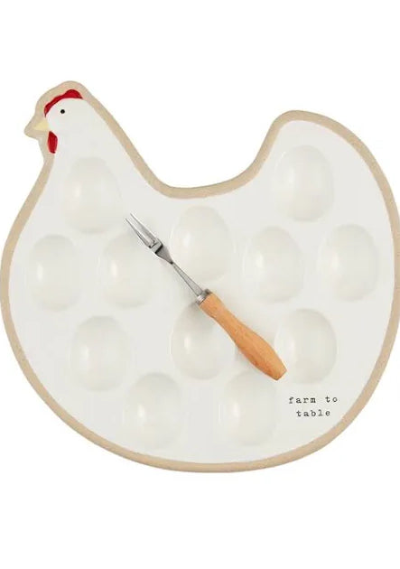 Hen Deviled Egg Platter