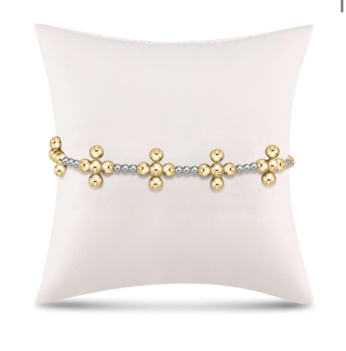 Signature Cross Sincerity Pattern Sterling Silver Bracelet
