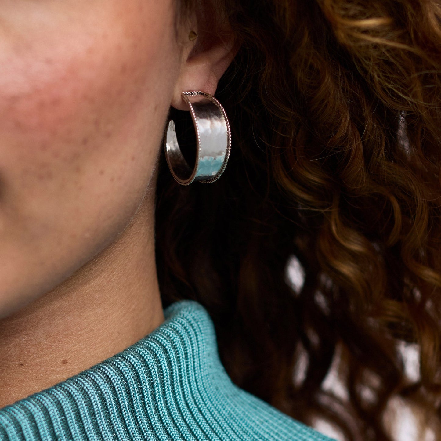 Savoy Silver Hoops