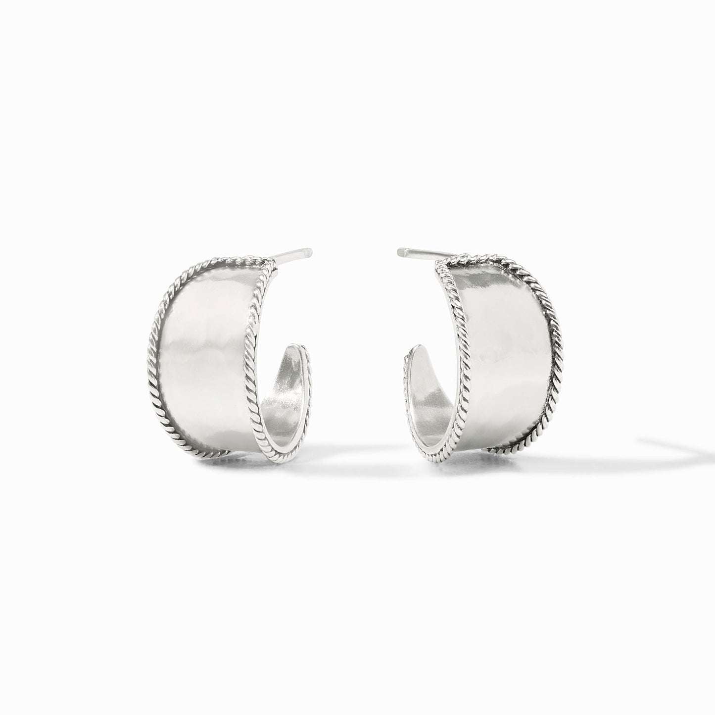Savoy Silver Hoops