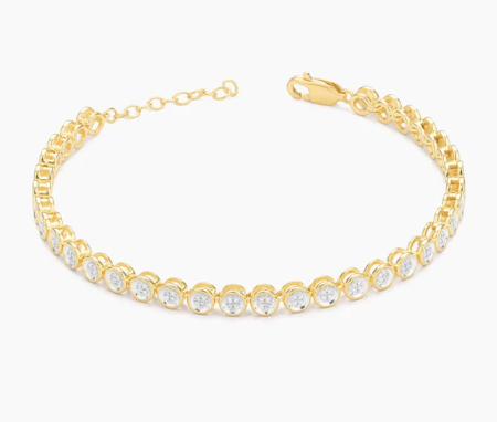 Gold Diamond Essential Tennis Bracelet