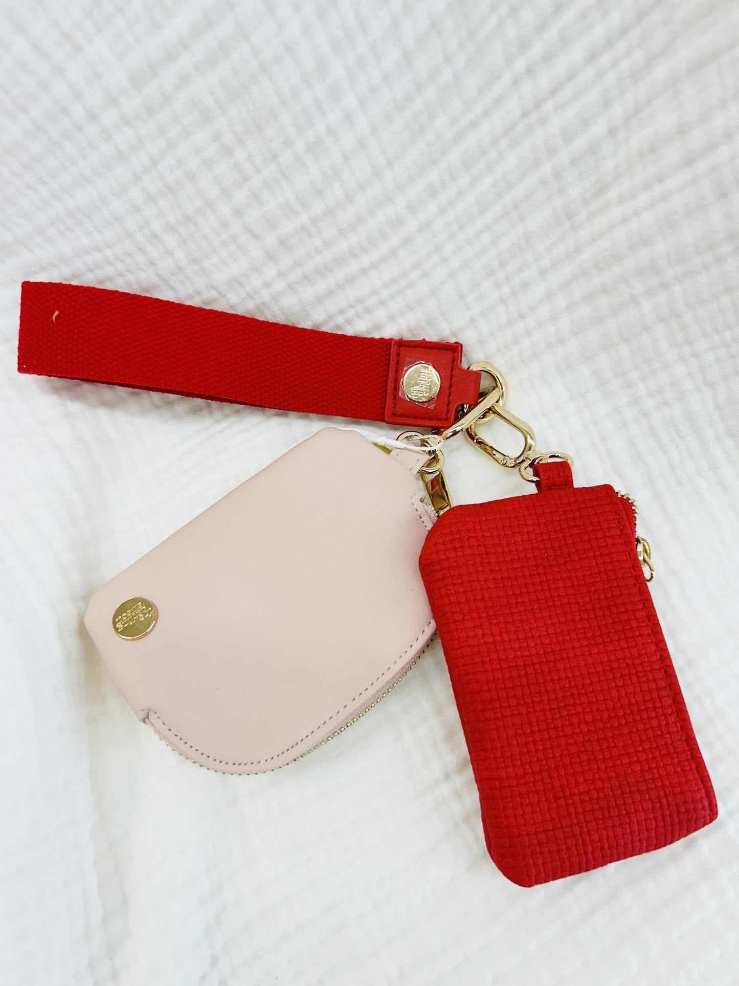 Dynamic Duo Pouch Luxe Wristlet-Kiss & Tell