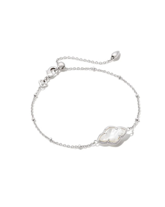 Abbie Satellite Chain Bracelet in Ivory Mother-of-Pea