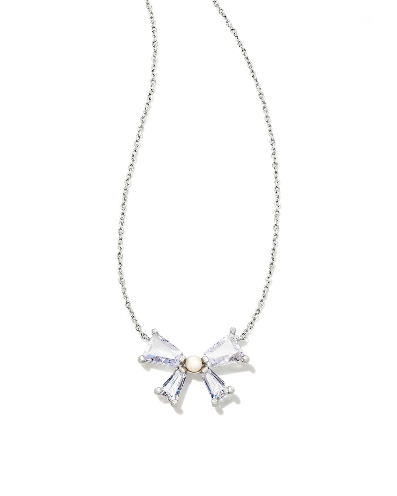 Blair Bow Pendant Necklace- Silver