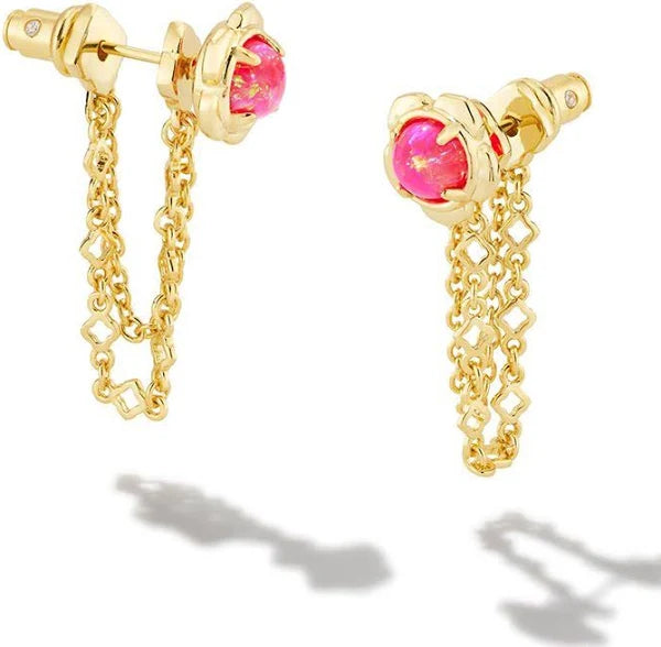 Kendra Scott Susie Gold Ear Jacket- Pink