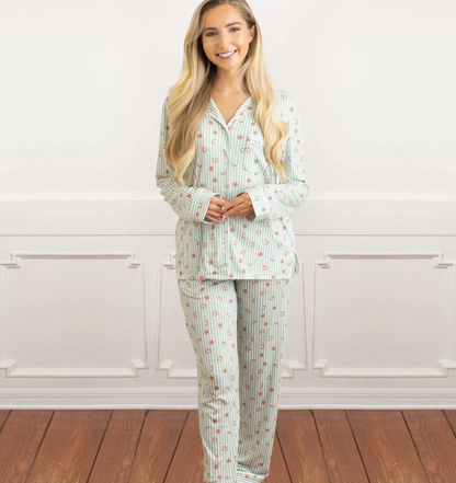 candy cane Long Luxe PJs