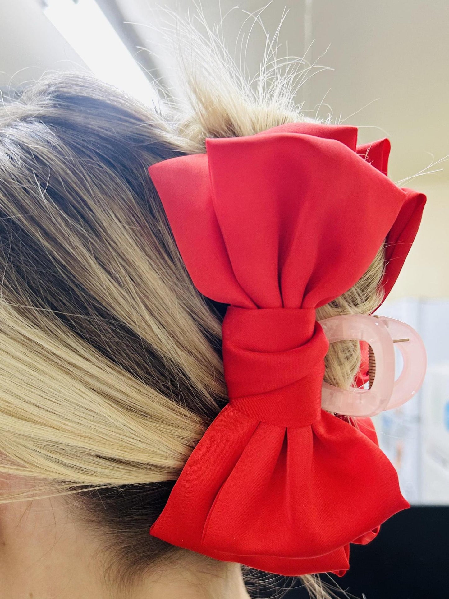 Satin Bow Claw Clip