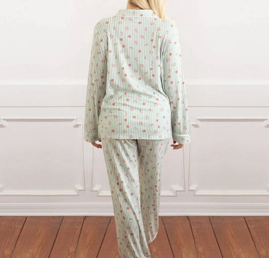 candy cane Long Luxe PJs