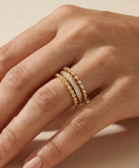 Gold Diamonds and Bubbles of Gold Ring