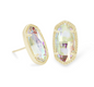 Ellie Earring - Gld Dichroic Glass