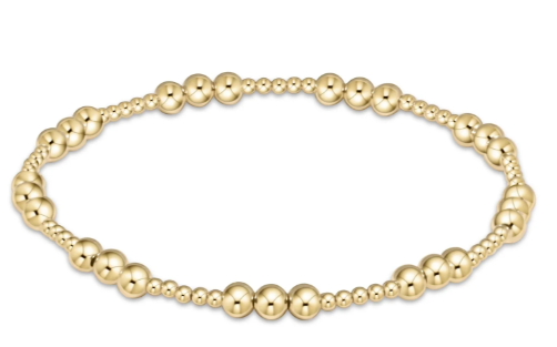 Classic Joy Pattern Bead Bracelet-Gold