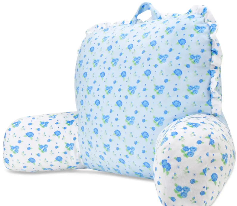 blue ditsy lounge pillow