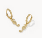 Seahorse Gold Convertible Huggie Earrings