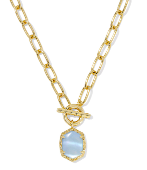 Daphne Link Chain - light blue MOP