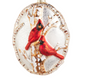 5" cardinal on branch ornament