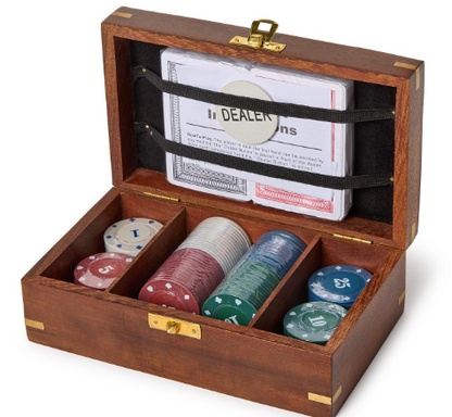 wooden poker box