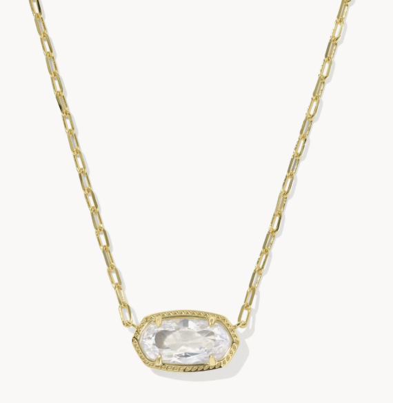 Elisa Luxe Gold Short Pendant Necklace