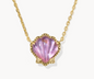 Brynne Shell Necklace - purple iridescent