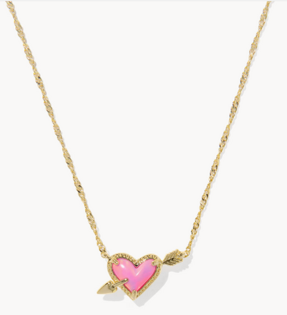 Ari Heart Arrow Short Pendant Necklace