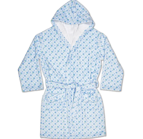 Blue Ditsy Robe