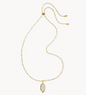 Dani Stepped Frame Gold Long Pendant Necklace