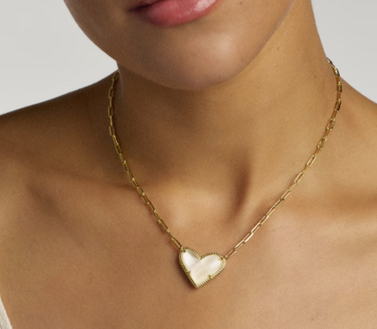 Ari Heart Statement Short Pendant Necklace