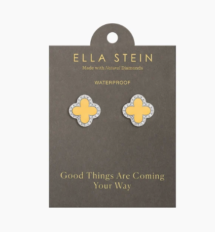 Gold Classic Bloom Clover Stud Earrings