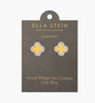 Gold Classic Bloom Clover Stud Earrings