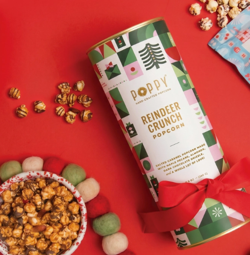 Reindeer Crunch Cylinder Holiday Popcorn