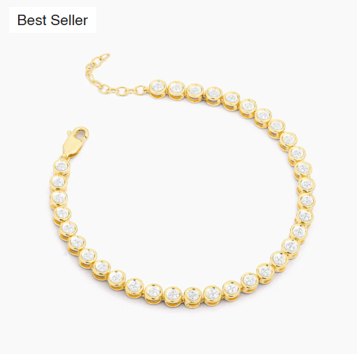 Gold Diamond Essential Tennis Bracelet