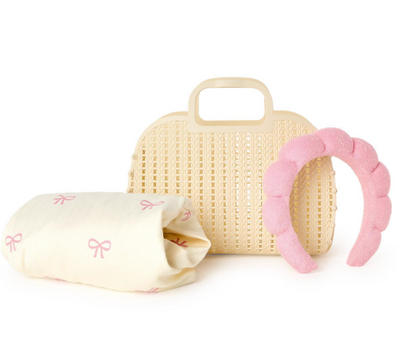 Bow Headband and Wrap Towel Set