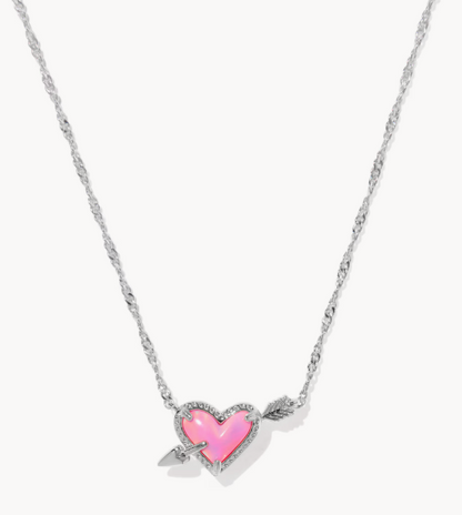 Ari Heart Arrow Short Pendant Necklace