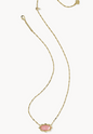 Elisa Scallop Frame Gold Short Pendant Necklace