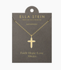 Gold Radiant Cross Pendant Necklace