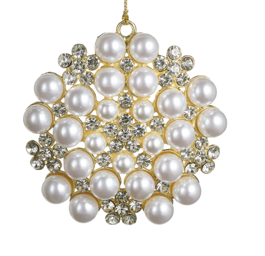 3.5" Pearl Brooch Ornament