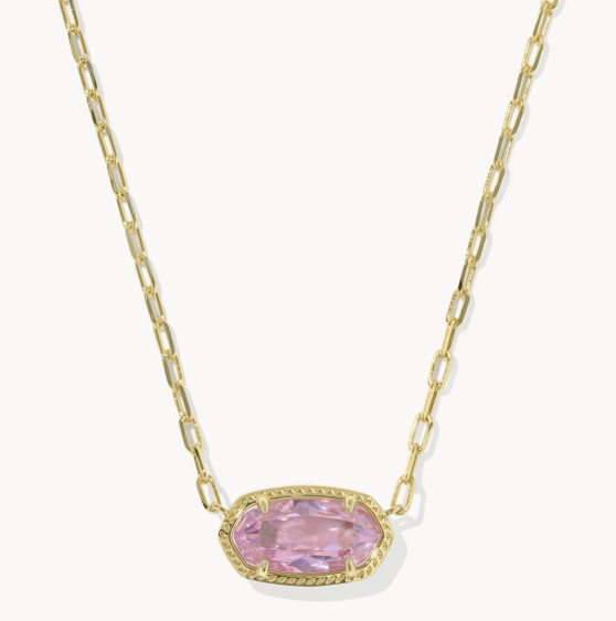Elisa Luxe Gold Short Pendant Necklace