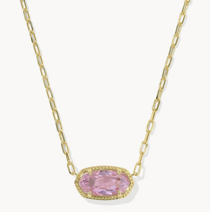 Elisa Luxe Gold Short Pendant Necklace