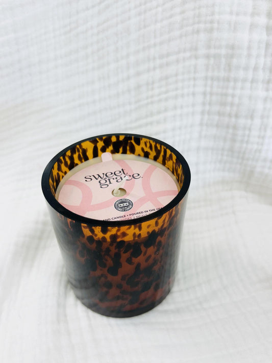 Sweet Grace Candle cheetah print